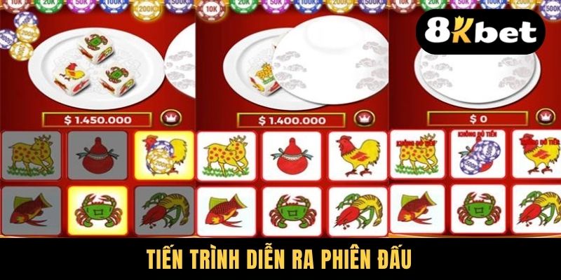 Bầu Cua Tôm Cá - Trọn Bộ Luật Chơi Từ A Đến Z Cho Newbies 2 Tiến trình diễn ra phiên đấu