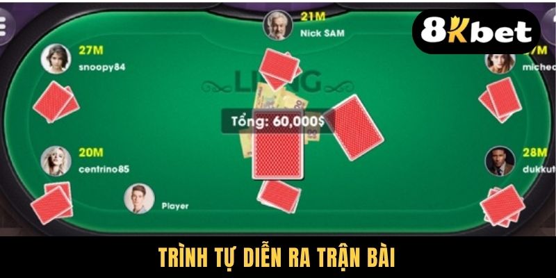 Cách Đánh Bài Liêng - Bí Quyết Để Làm Chủ Mọi Phiên Đấu Trí 2 Trình tự diễn ra trận bài